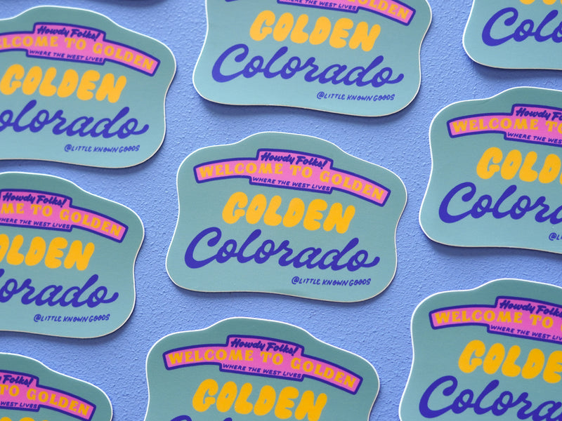Golden Colorado Welcome Sticker