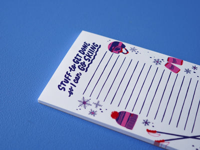Skiing Notepad