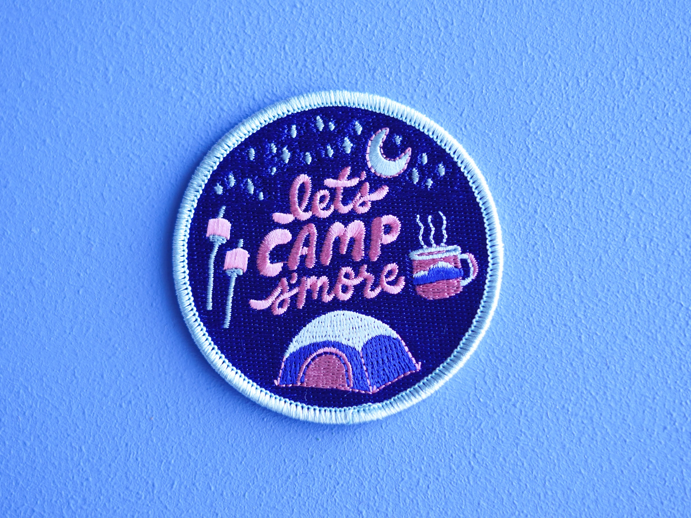 Let’s Camp S’more Embroidered Patch