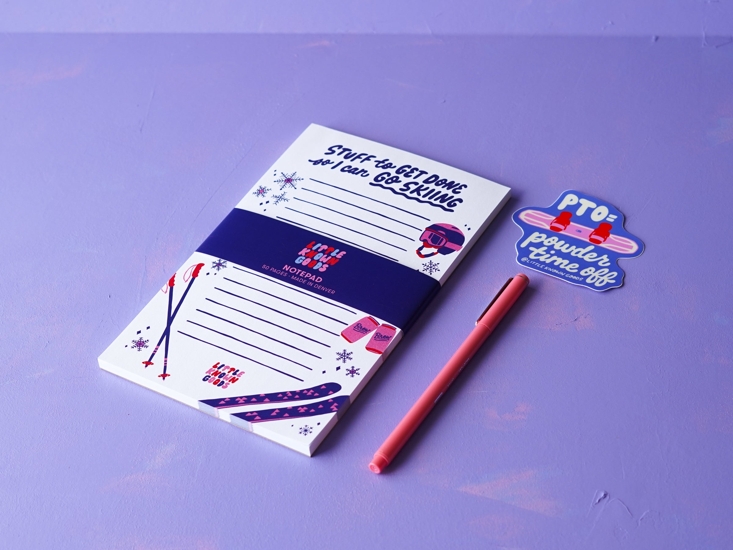Skiing Notepad