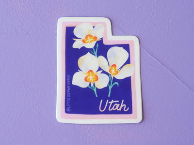 Utah State Flower Sego Lily Sticker