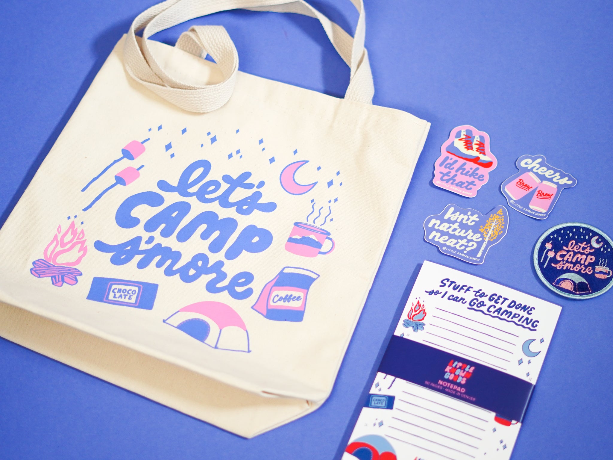 Camp tote gift bundle