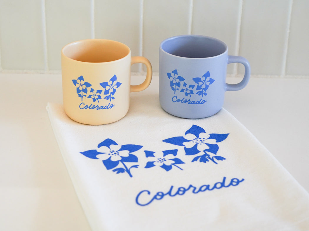 Colorado Columbine Tea Towel