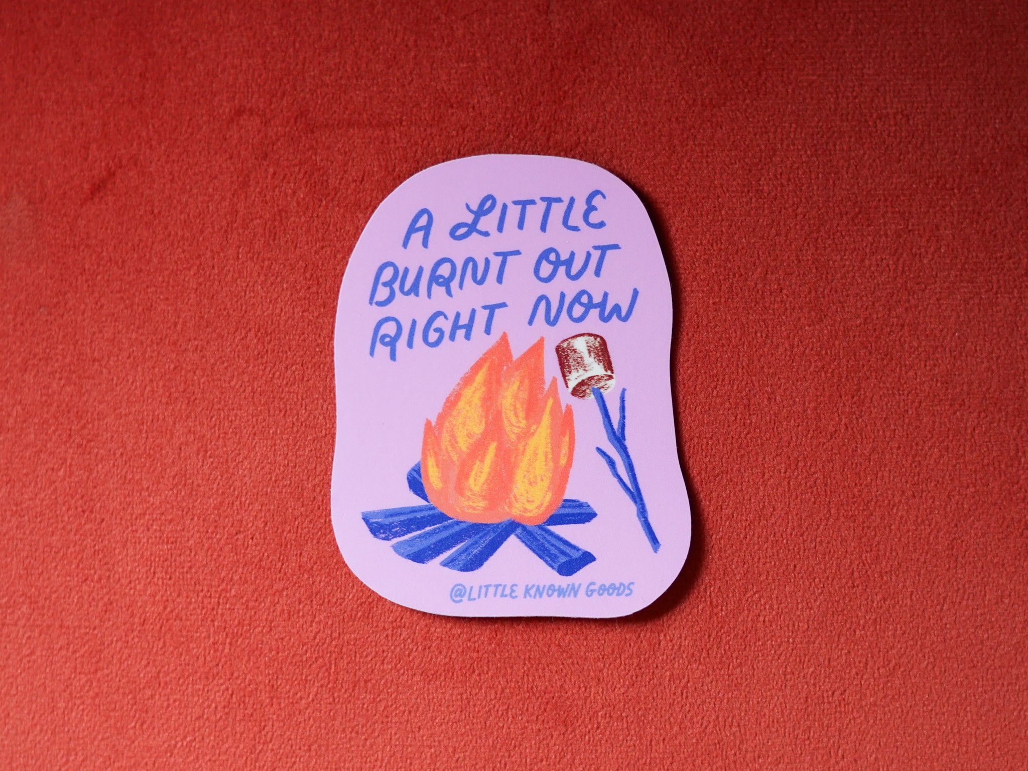 Burnt Out Campfire Cozy Sticker
