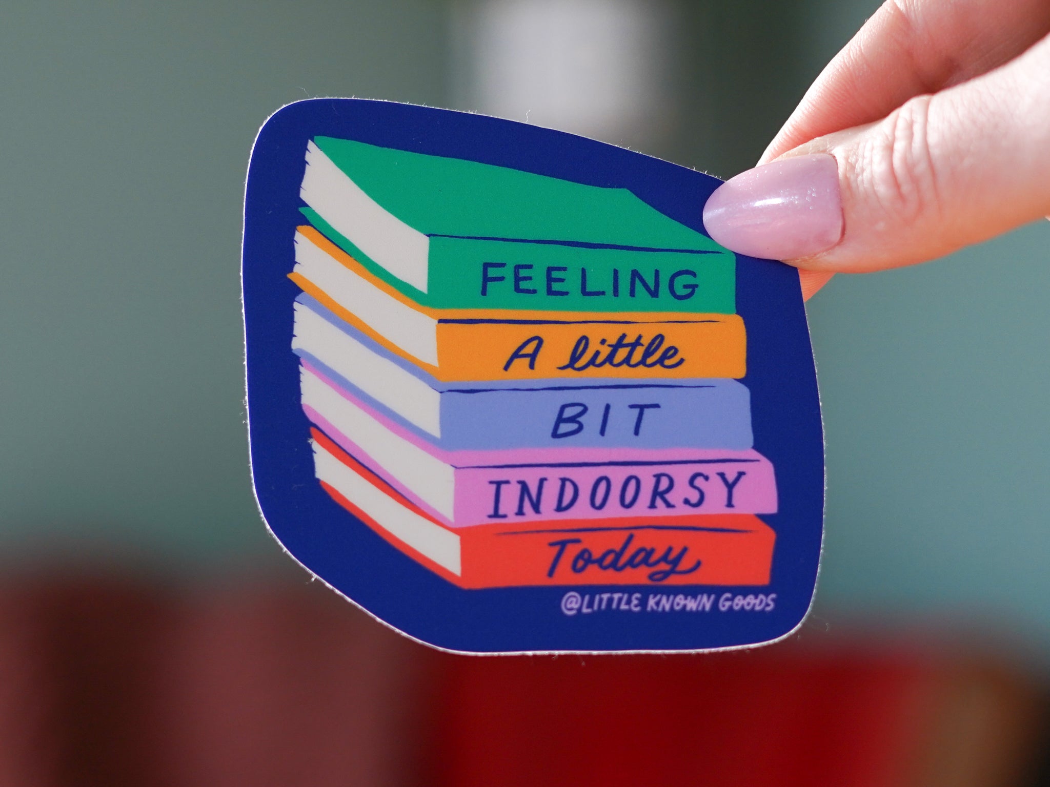 Indoorsy Stack of Books Cozy Sticker
