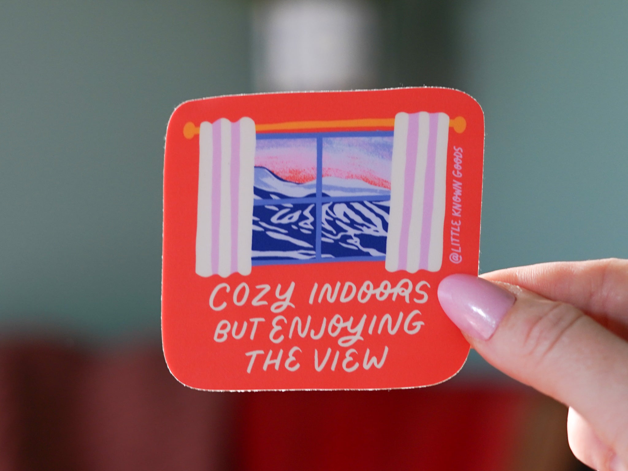 Cozy Indoors Sticker