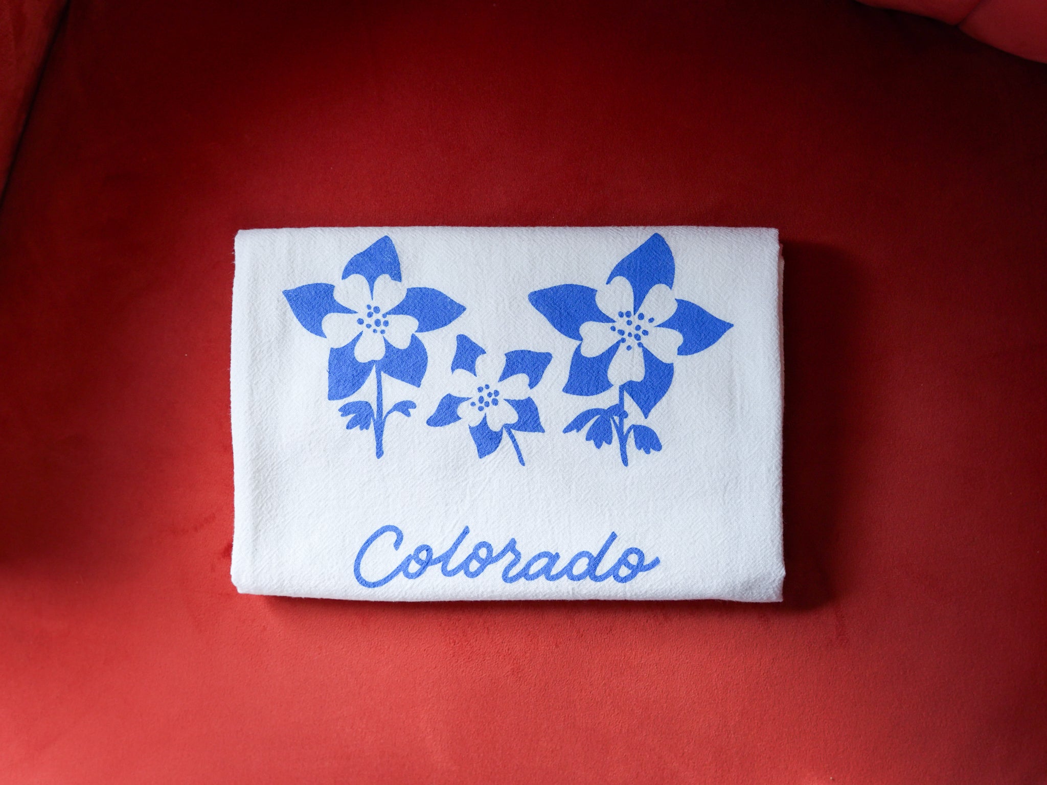 Colorado Columbine Tea Towel