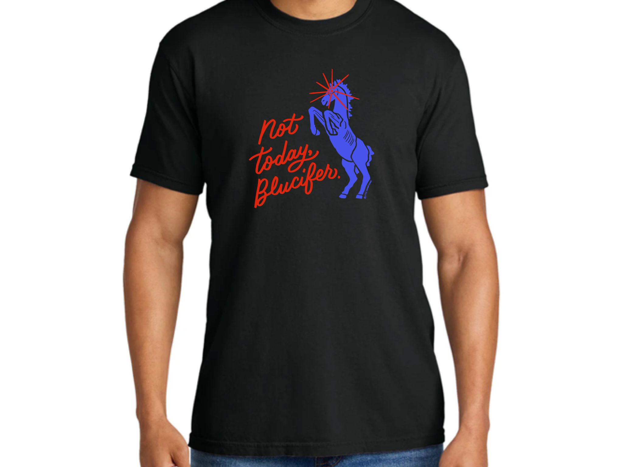 Not Today Blucifer Tee - Black - PREORDER