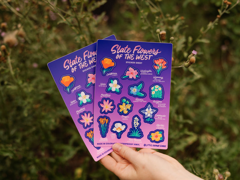 State Flowers of the West Sticker Sheet