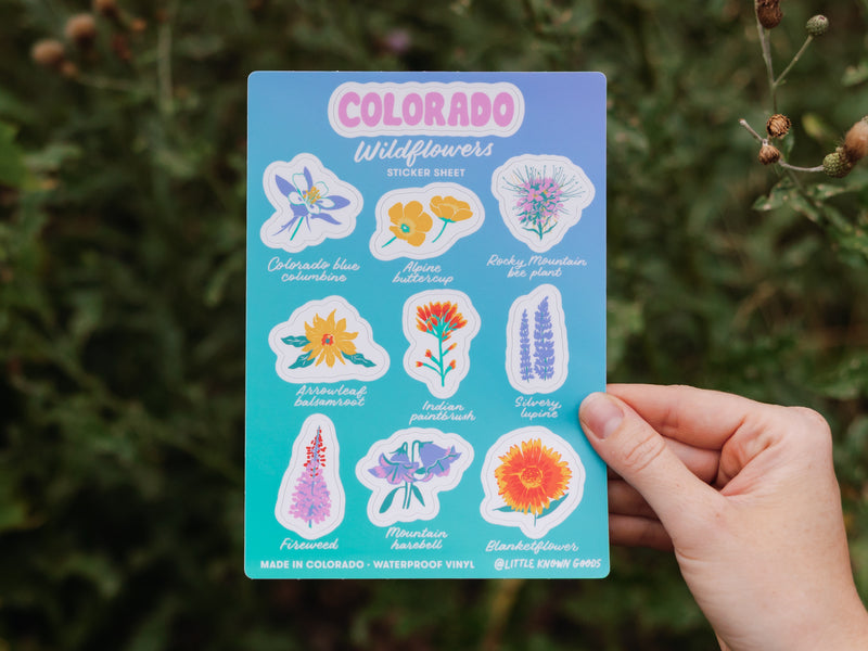 Colorado Wildflowers Sticker Sheet