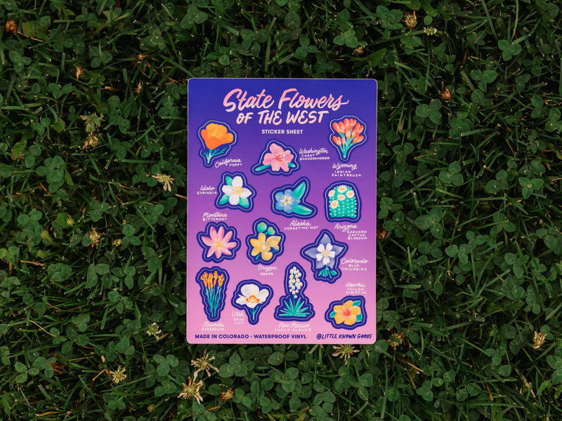 State Flowers of the West Sticker Sheet