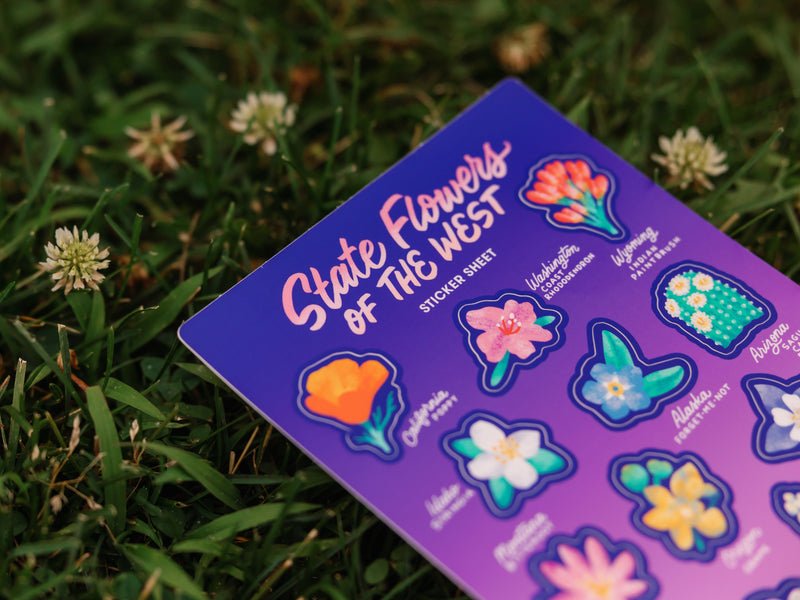 State Flowers of the West Sticker Sheet