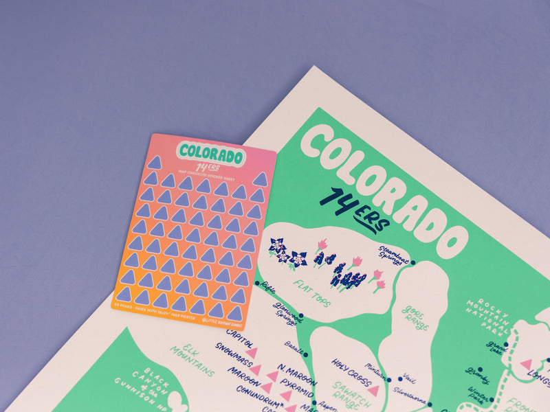 Colorado 14ers Screen Printed Poster - 18x24"