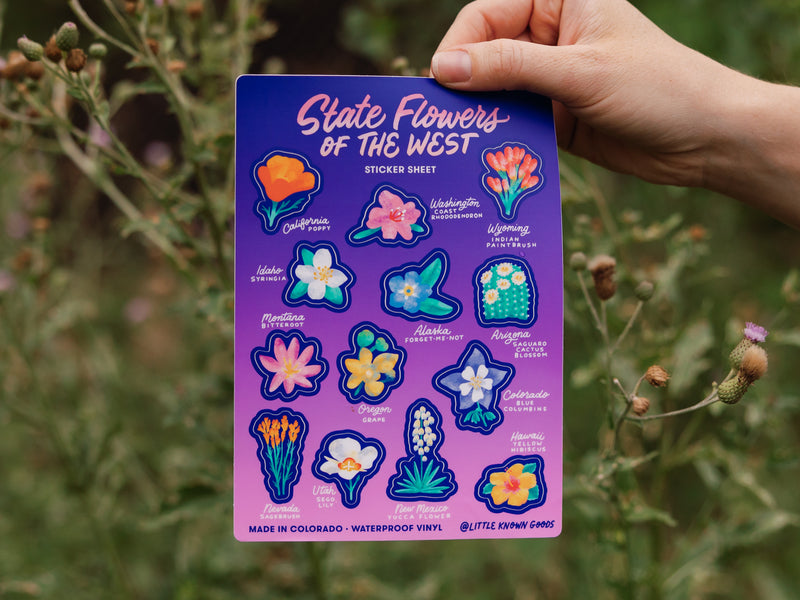 State Flowers of the West Sticker Sheet