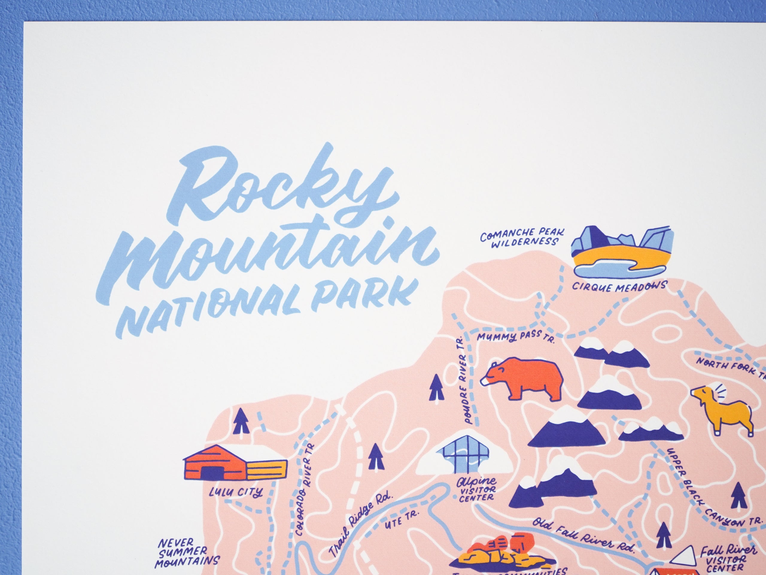 Rocky Mountain Nat’l Park Map - 11x14"