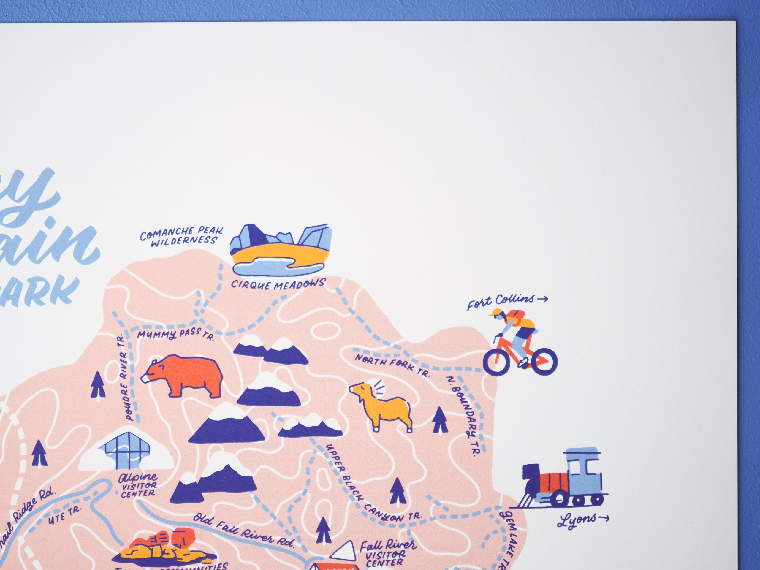 Rocky Mountain Nat’l Park Map - 11x14"