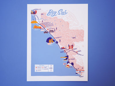 Big Sur Map - 11x14"