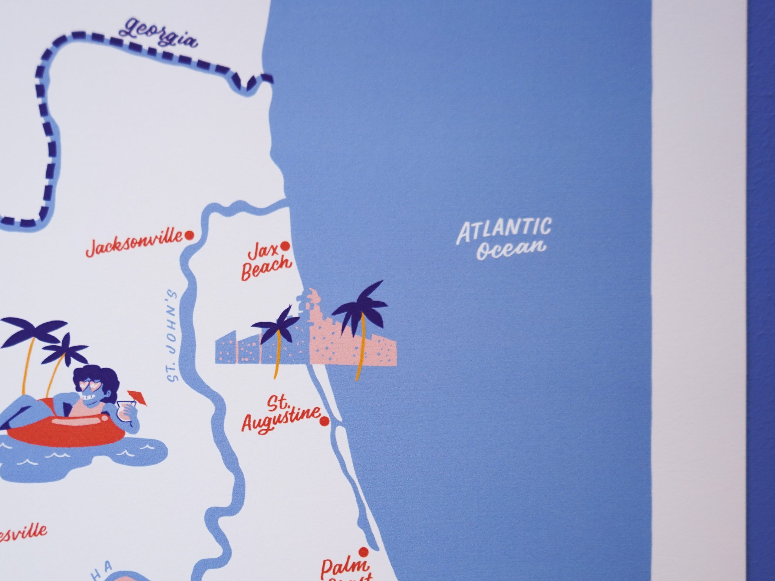 Florida Springs Map - 11x14"