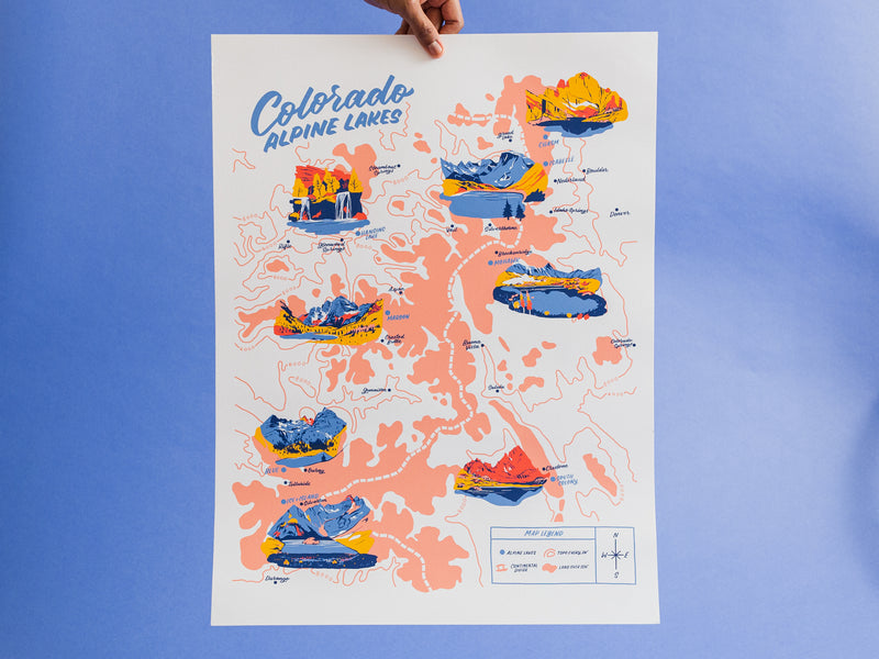Colorado Alpine Lakes Poster - 18x24"