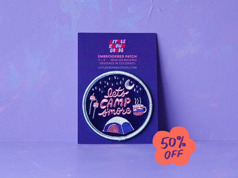 Let’s Camp S’more Embroidered Patch