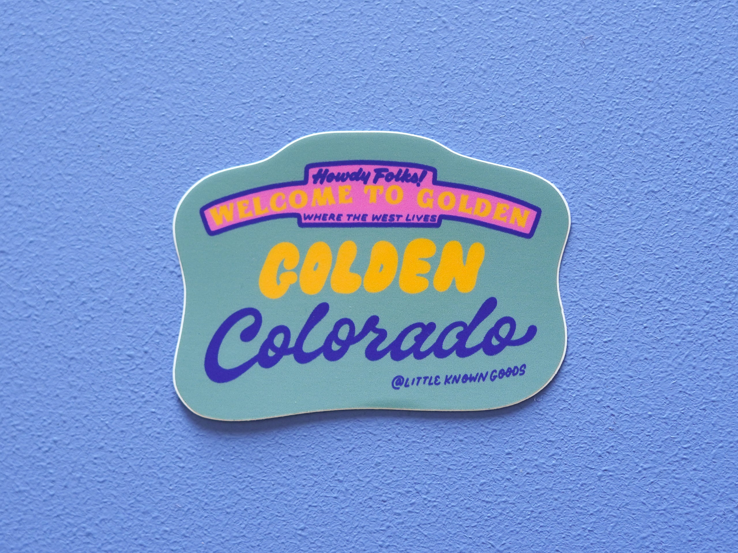 Golden Welcome Sticker