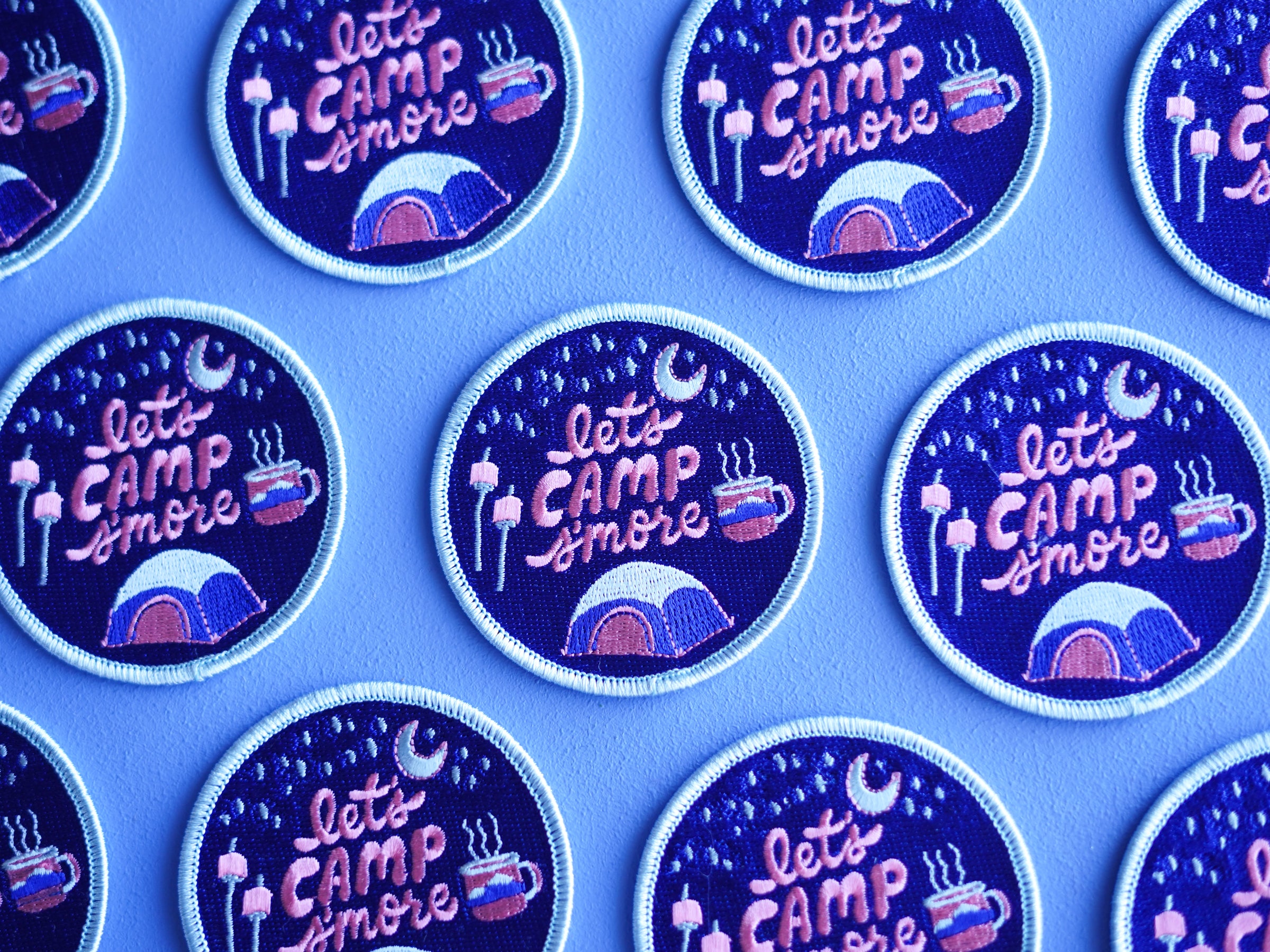 Let’s Camp S’more Embroidered Patch