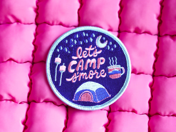 Let’s Camp S’more Embroidered Patch