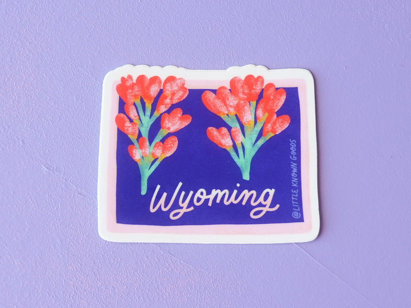 Wyoming State Flower Indian Paintbrush Sticker