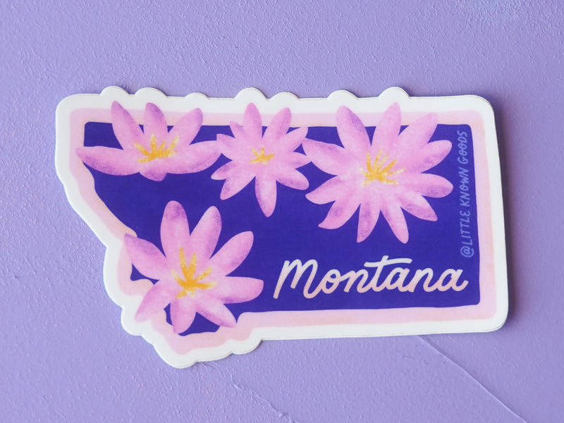 Montana State Flower Bitterroot Sticker