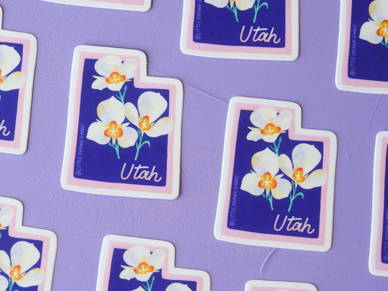 Utah State Flower Sego Lily Sticker