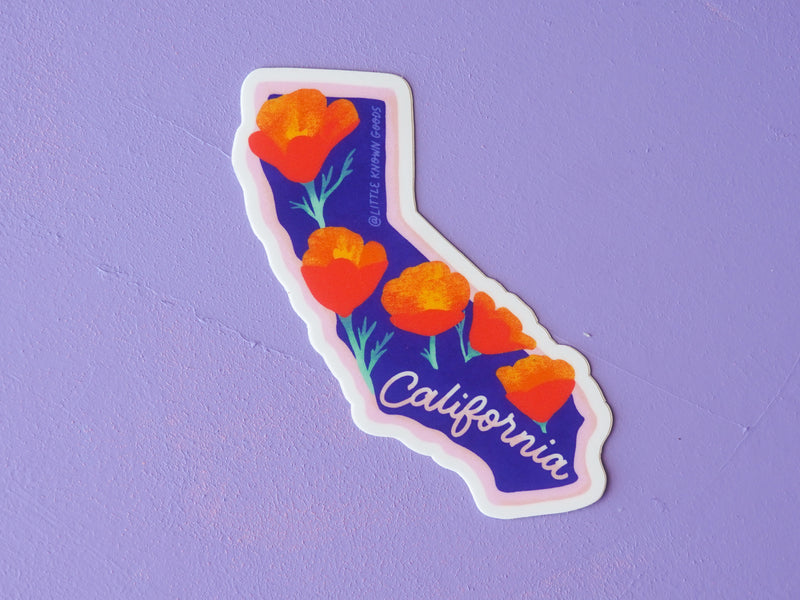 California State Flower Poppy Sticker