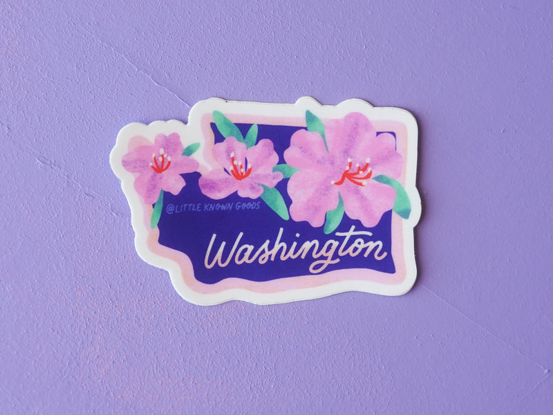 Washington State Flower Coast Rhododendron Sticker