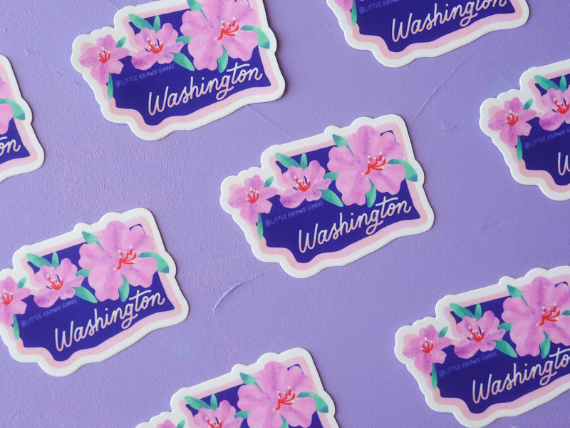 Washington State Flower Coast Rhododendron Sticker