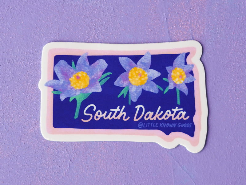 South Dakota State Flower Pasqueflower Sticker