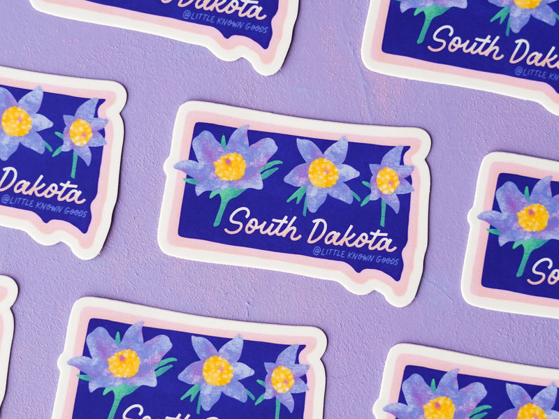 South Dakota State Flower Pasqueflower Sticker