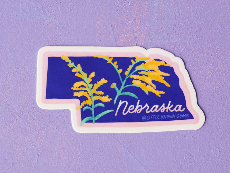 Nebraska State Flower Goldenrod Sticker