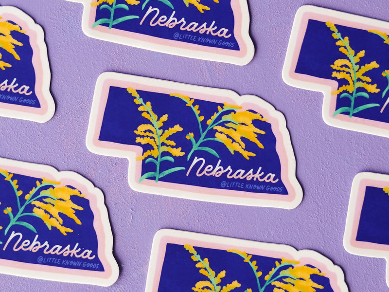 Nebraska State Flower Goldenrod Sticker