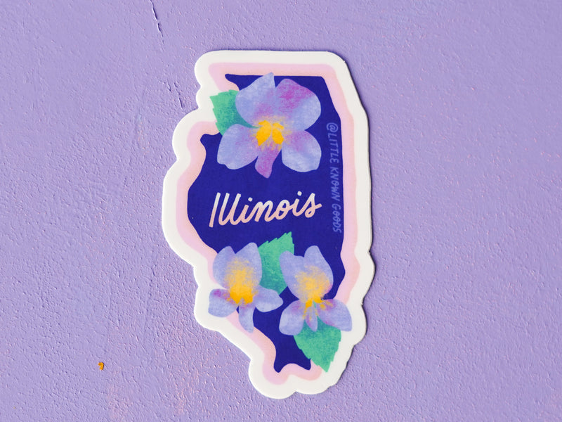 Illinois State Flower Violet Sticker