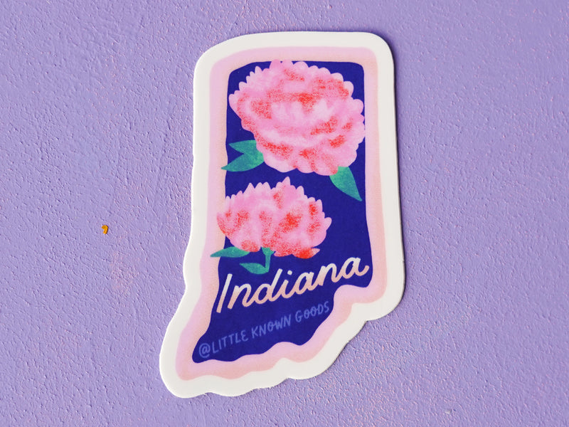 Indiana State Flower Peony Sticker