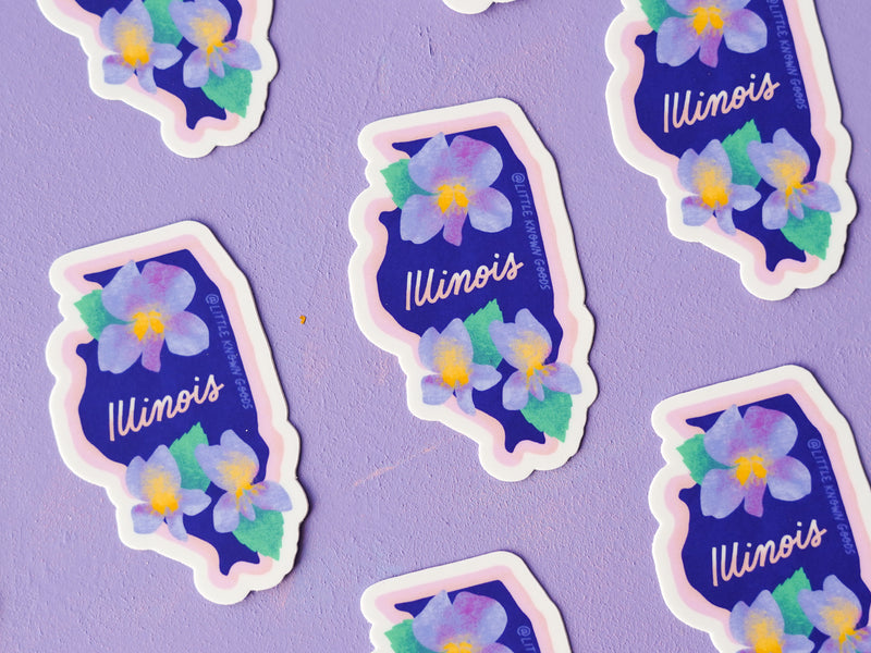 Illinois State Flower Violet Sticker