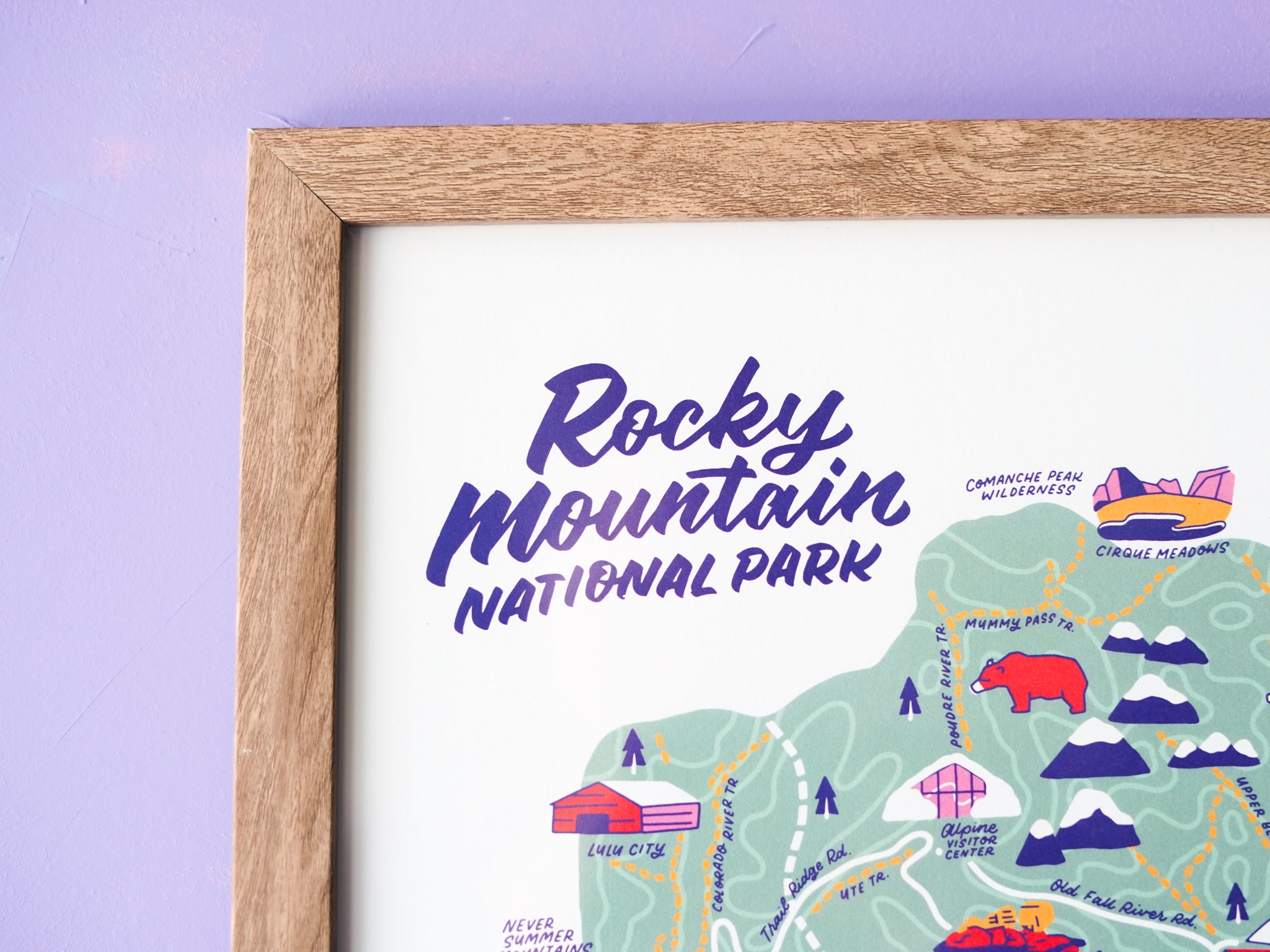 Rocky Mountain Nat’l Park Map - 11x14"