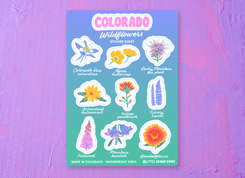 Colorado Wildflowers Sticker Sheet