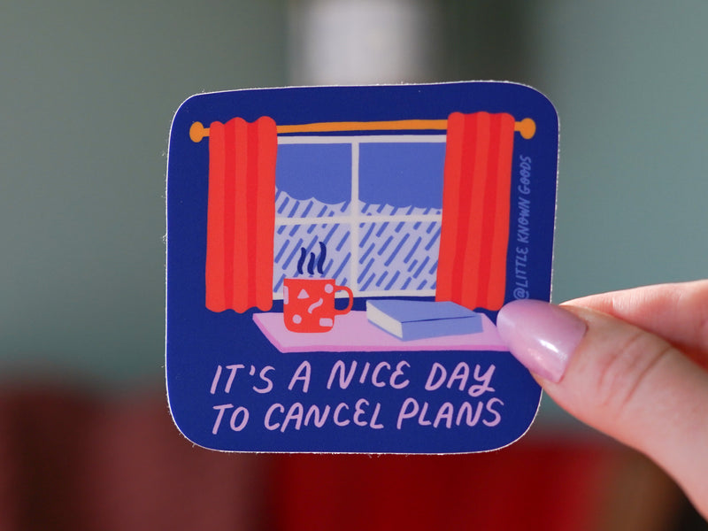 Cancelled Plans Cozy Sticker