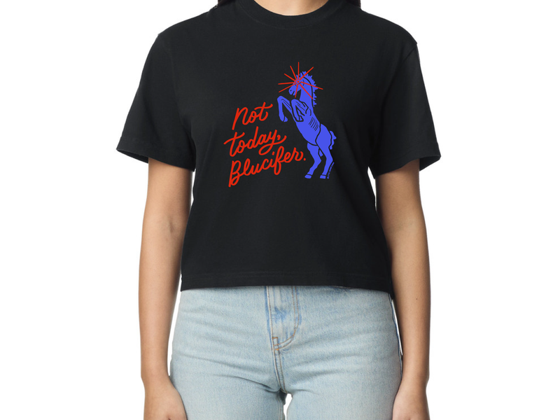 Not Today Blucifer Tee - Black - PREORDER