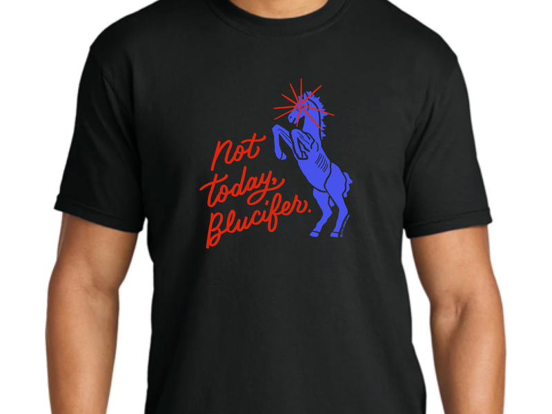 Not Today Blucifer Tee - Black - PREORDER
