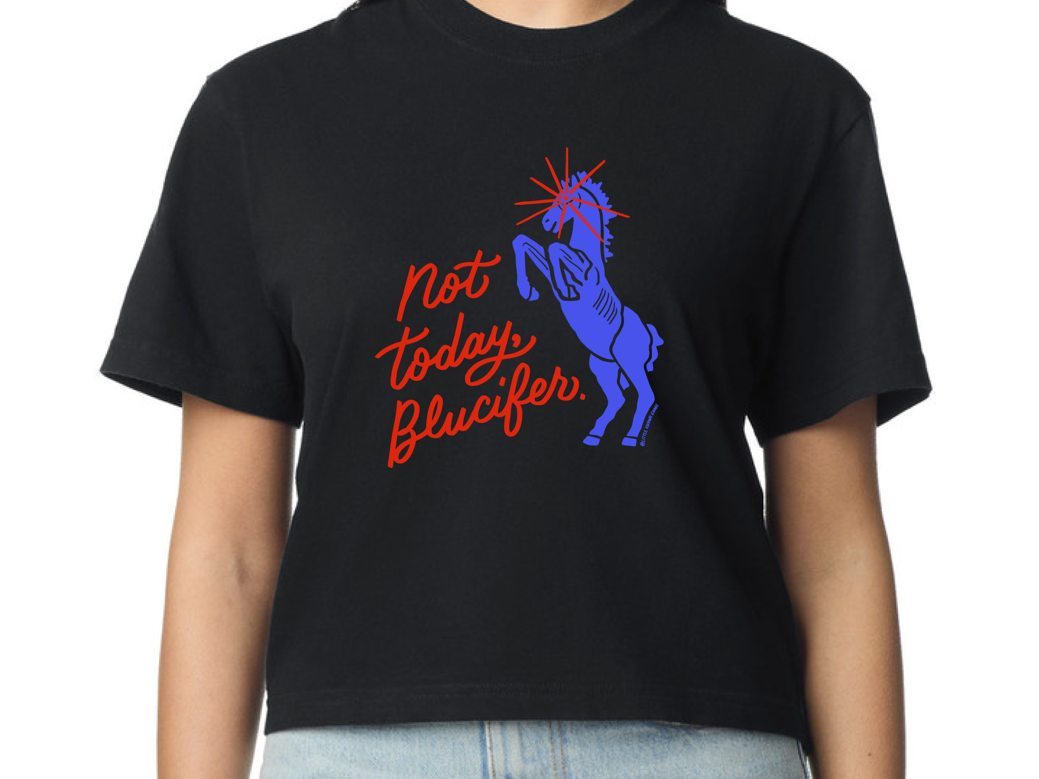 Not Today Blucifer Tee - Black - PREORDER