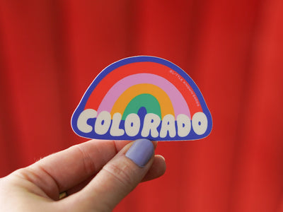 Colorful Colorado Rainbow Sticker