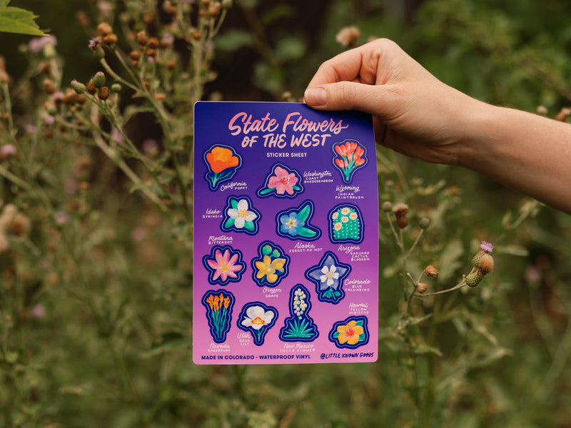 State Flowers of the West Sticker Sheet