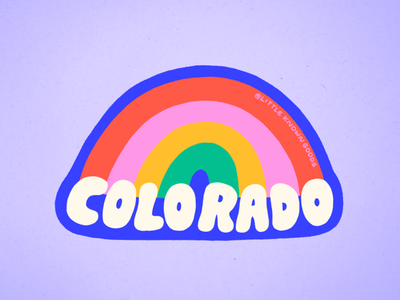 Colorful Colorado Rainbow Sticker