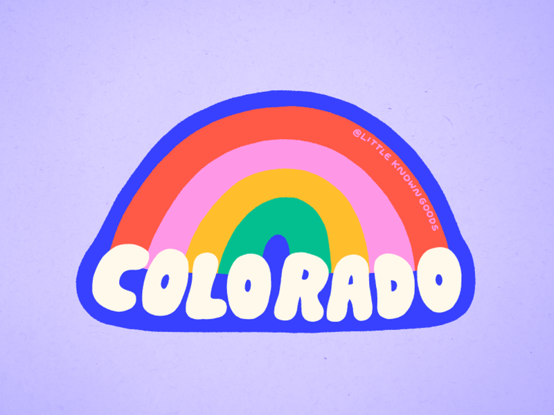Colorful Colorado Rainbow Sticker